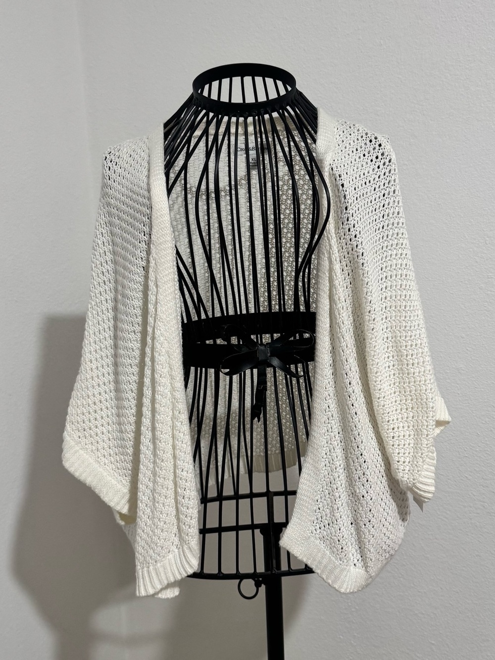 Crochet open knit cardigan
